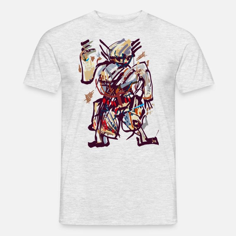 Samurai Abstract - Men's T-Shirt - heather grey