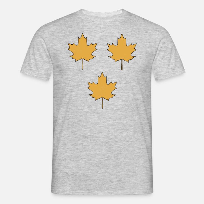 maple leaf pattern - Men's T-Shirt - heather grey