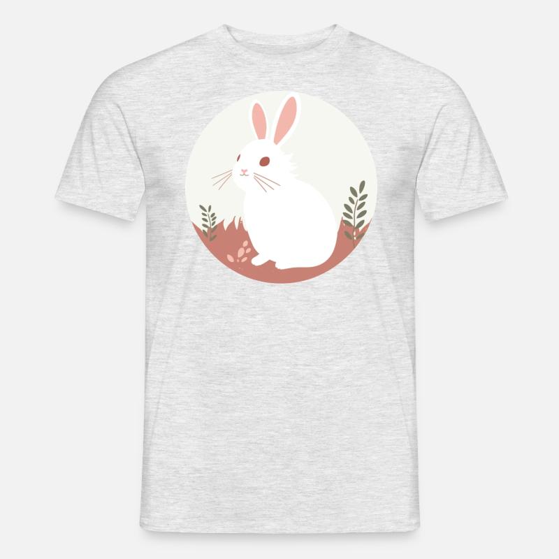 Rabbit Bunny Comic Kunst - Männer T-Shirt - Grau meliert