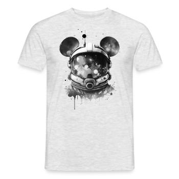 Astronaut Mouse, Helmet, Spacesuit, Space, Space - Men's T-Shirt - heather grey - Front - AI Model Male 178 dark (178cm)