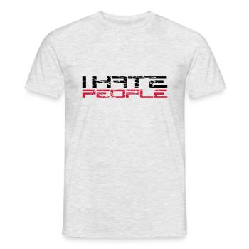 rayures fissures graffiti spray gouttes autocollant aufkl - T-shirt homme - gris chiné - Devant - AI Model Male 178 dark (178cm)