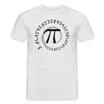Pi - mathematics - Men's T-Shirt - heather grey - Front - AI Model Male 178 dark (178cm)