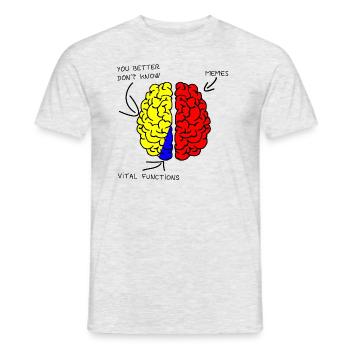 Cerveau - Cerveau - Mèmes - T-shirt homme - gris chiné - Devant - AI Model Male 178 dark (178cm)