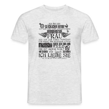 Geschenk für den Freund vergeben T Shirt - Männer T-Shirt - Grau meliert - Vorne - AI Model Male 178 dark (178cm)
