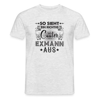 So sieht ein richtig cooler Exmann aus Spruch Ehe - Männer T-Shirt - Grau meliert - Vorne - AI Model Male 178 dark (178cm)