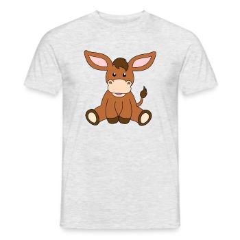 Esel - Männer T-Shirt - Grau meliert - Vorne - AI Model Male 178 dark (178cm)
