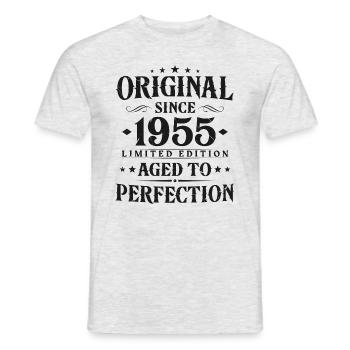 Original Since 1955 Vintage Cadeau d’anniversaire - T-shirt homme - gris chiné - Devant - AI Model Male 178 dark (178cm)