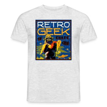 retro geek sf culte ciné - T-shirt homme - gris chiné - Devant - AI Model Male 178 dark (178cm)