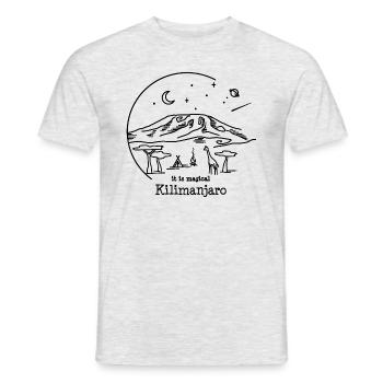 Kilimanjaro Kilimanjaro Trekking Tour Souvenir - Men's T-Shirt - heather grey - Front - AI Model Male 178 dark (178cm)