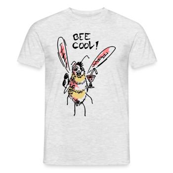 bee cool - Men's T-Shirt - heather grey - Front - AI Model Male 178 dark (178cm)