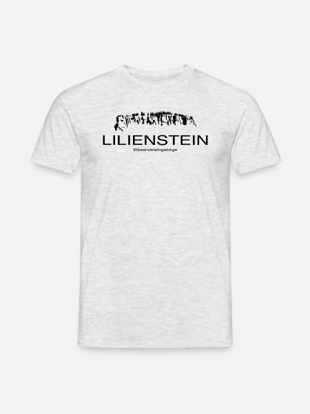 Lilienstein Sächsische Schweiz Wanderfreunde - Männer T-Shirt - Grau meliert