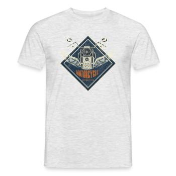 Biker Motorcycle - Men's T-Shirt - heather grey - Front - AI Model Male 178 dark (178cm)