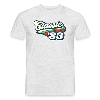 Classic '83 - Men's T-Shirt - heather grey - Front - AI Model Male 178 dark (178cm)