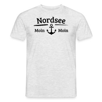 North Sea Moin Anchor Maritime - Men's T-Shirt - heather grey - Front - AI Model Male 178 dark (178cm)