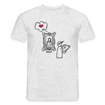 I love arts - Men's T-Shirt - heather grey - Front - AI Model Male 178 dark (178cm)