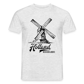 Holland - Männer T-Shirt - Grau meliert - Vorne - AI Model Male 178 dark (178cm)