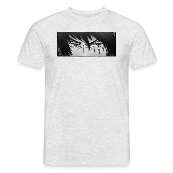 Anime Warrior Eyes - T-shirt homme - gris chiné - Devant - AI Model Male 178 dark (178cm)