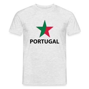 star portugal - Männer T-Shirt - Grau meliert - Vorne - AI Model Male 178 dark (178cm)