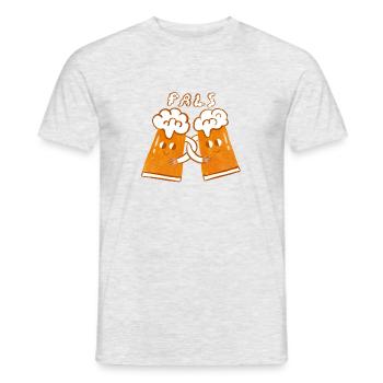 Bière copain - T-shirt homme - gris chiné - Devant - AI Model Male 178 dark (178cm)