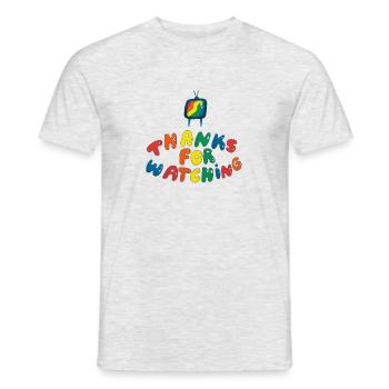 Merci d'avoir regardé - T-shirt homme - gris chiné - Devant - AI Model Male 178 dark (178cm)