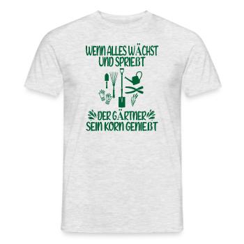 Gärtner Spruch Garten Humor Gartenarbeit Geschenk - Männer T-Shirt - Grau meliert - Vorne - AI Model Male 178 dark (178cm)