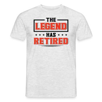 Retraité Pension de retraite Humour Idée cadeau Grand-père - T-shirt homme - gris chiné - Devant - AI Model Male 178 dark (178cm)