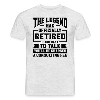 Retraité Pension de retraite Humour Idée cadeau Grand-père - T-shirt homme - gris chiné - Devant - AI Model Male 178 dark (178cm)