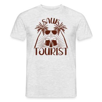 Mallorca Party Humor Spruch Sauf Tourist - Männer T-Shirt - Grau meliert - Vorne - AI Model Male 178 dark (178cm)