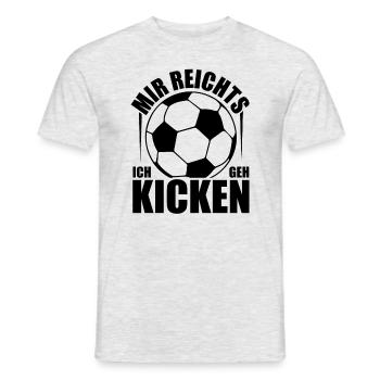 Fußball Mir Reichts Ich Geh Kicken Fußballer - Männer T-Shirt - Grau meliert - Vorne - AI Model Male 178 dark (178cm)
