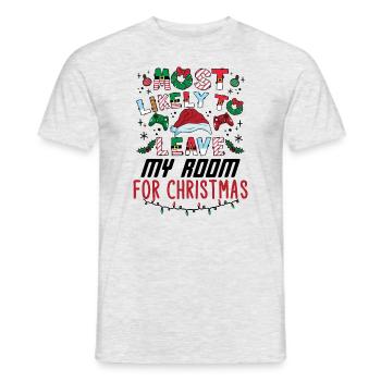 Weihnachten Gamer Gaming Humor Spruch Lustig Xmas - Männer T-Shirt - Grau meliert - Vorne - AI Model Male 178 dark (178cm)