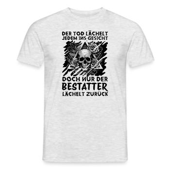 Bestatter Bestattungsfachkraft Geschenkidee Spruch - Männer T-Shirt - Grau meliert - Vorne - AI Model Male 178 dark (178cm)