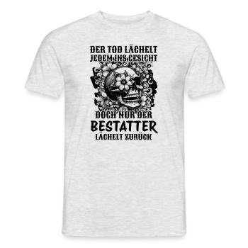 Bestatter Bestattungsfachkraft Geschenkidee Spruch - Männer T-Shirt - Grau meliert - Vorne - AI Model Male 178 dark (178cm)