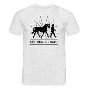 Führungskraft Pferd Reiten Geschenkidee Lustig - Männer T-Shirt - Grau meliert - Vorne - AI Model Male 178 dark (178cm)