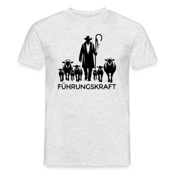 Führungskraft Schafe Hirte Geschenkidee Humor - Männer T-Shirt - Grau meliert - Vorne - AI Model Male 178 dark (178cm)