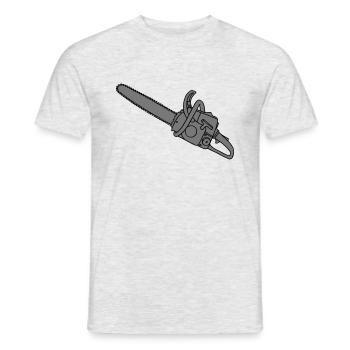 Chainsaw 2 - Men's T-Shirt - heather grey - Front - AI Model Male 178 dark (178cm)