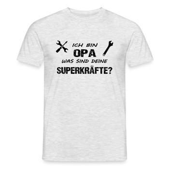 Grandpa - Men's T-Shirt - heather grey - Front - AI Model Male 178 dark (178cm)