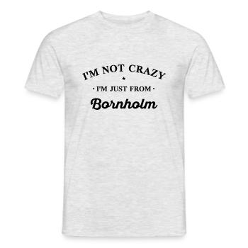 Je ne suis pas fou je suis de Bornholm - Danemark - T-shirt homme - gris chiné - Devant - AI Model Male 178 dark (178cm)