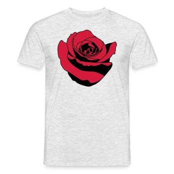 rose - Men's T-Shirt - heather grey - Front - AI Model Male 178 dark (178cm)
