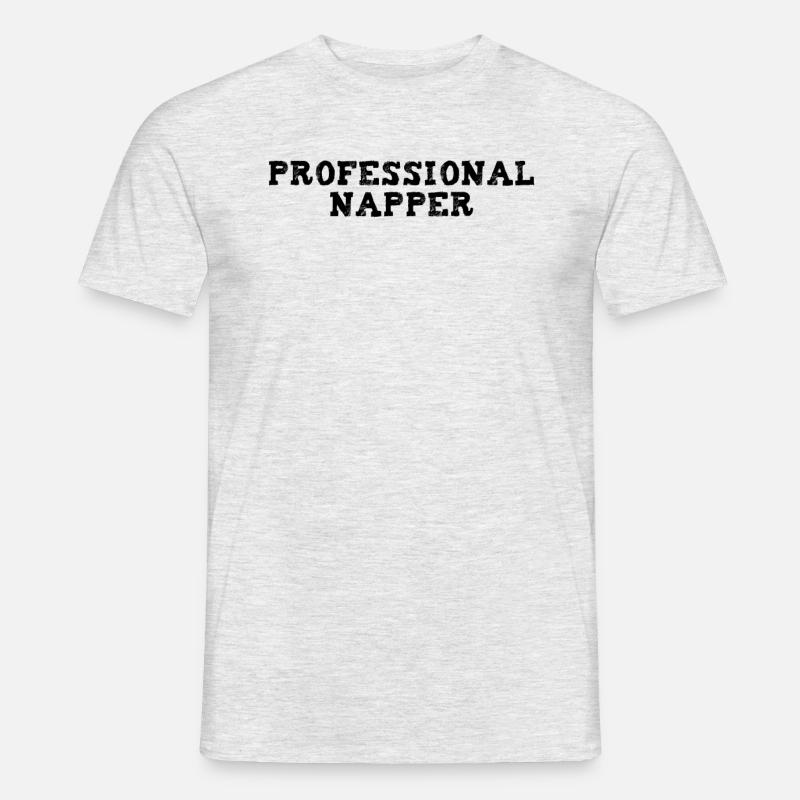 Professional napper - Männer T-Shirt - Grau meliert