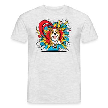 Chien qui rit - T-shirt homme - gris chiné - Devant - AI Model Male 178 dark (178cm)