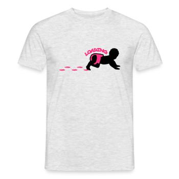 Baby Loading Design - T-shirt homme - gris chiné - Devant - AI Model Male 178 dark (178cm)