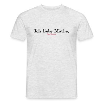 I love math and irony - Men's T-Shirt - heather grey - Front - AI Model Male 178 dark (178cm)
