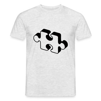 Puzzle piece of the puzzle - Men's T-Shirt - heather grey - Front - AI Model Male 178 dark (178cm)