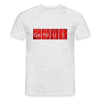 Chimie Ge-Ni-US (génie) - T-shirt homme - gris chiné - Devant - AI Model Male 178 dark (178cm)
