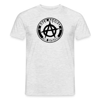 Anarchy Rock Against the System Punks not dead Goa - Men's T-Shirt - heather grey - Front - AI Model Male 178 dark (178cm)