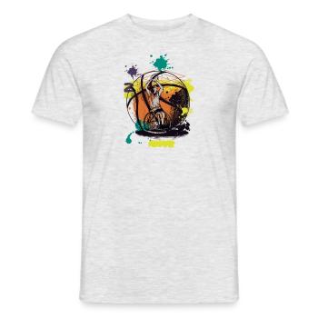 Idée cadeau de basketball en fauteuil roulant - T-shirt homme - gris chiné - Devant - AI Model Male 178 dark (178cm)