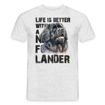 Terre-Neuvien - T-shirt homme - gris chiné - Devant - AI Model Male 178 dark (178cm)