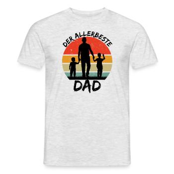Der allerbeste Dad - Männer T-Shirt - Grau meliert - Vorne - AI Model Male 178 dark (178cm)