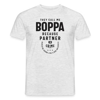Boppa - The Not-So-Bad Influence Dad and Grandpa - Men's T-Shirt - heather grey - Front - AI Model Male 178 dark (178cm)