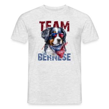 Bernese Mountain Dog - Men's T-Shirt - heather grey - Front - AI Model Male 178 dark (178cm)
